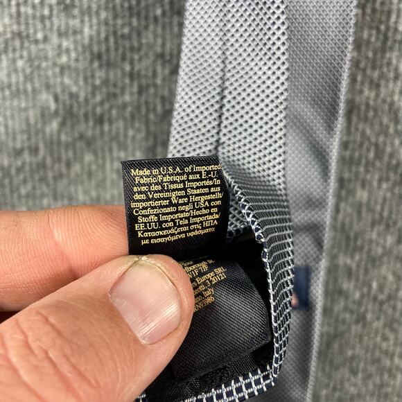 Brooks Brothers Tie NWT 3.5X58 Gray Geometric Allover All Silk Made In USA - Picture 7 of 9